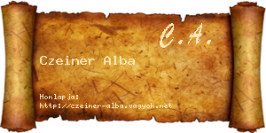Czeiner Alba névjegykártya