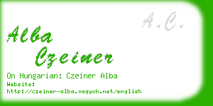 alba czeiner business card